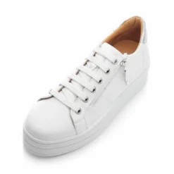 B.Glazie White - Silver Leather -Moda In Pelle Sales b glazie white silver leather p11588 72932 medium