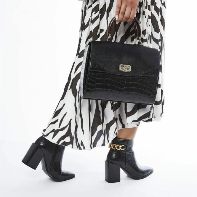 Bailie Black Patent Mocc Croc 4 Bailie Black Patent Mocc Croc - Image 2