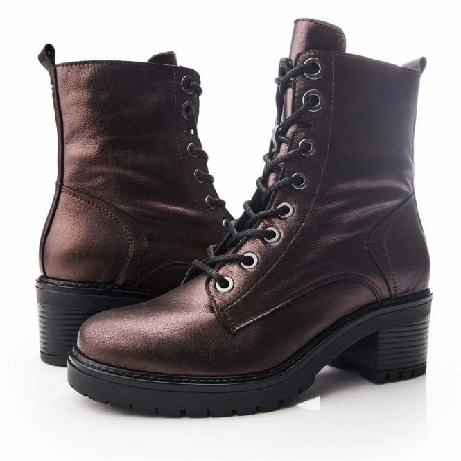 Bellzie Pewter Metallic Leather 6 Bellzie Pewter Metallic Leather - Image 4