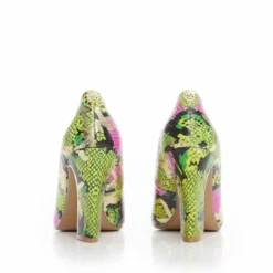 Darlene Lime Green Snake Print Leather -Moda In Pelle Sales darlene lime green snake print leather p12666 83321 medium
