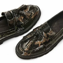 Eirene Khaki Snake Print Leather -Moda In Pelle Sales eirene khaki snake print leather p13836 91404 medium