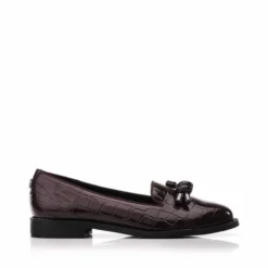 Elaina Burgundy Patent Mocc Croc