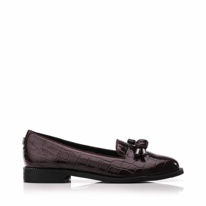 Elaina Burgundy Patent Mocc Croc 3 Elaina Burgundy Patent Mocc Croc