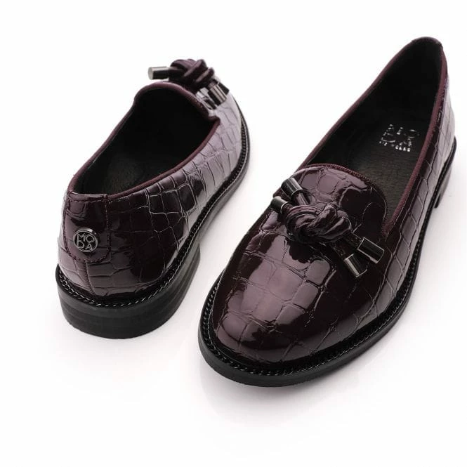 Elaina Burgundy Patent Mocc Croc 6 Elaina Burgundy Patent Mocc Croc - Image 4