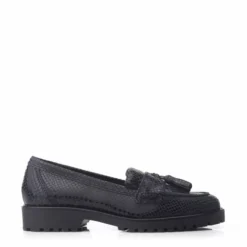 Eliona Navy Snake Print Leather