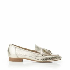 Elmo Gold Snake Print Leather