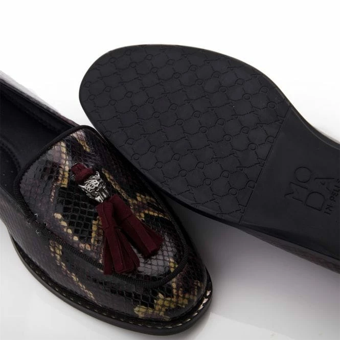 Emmarose Burgundy Snake Print Leather 8 Emmarose Burgundy Snake Print Leather - Image 6