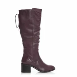 Gloriia Burgundy Leather