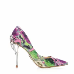 Illari Purple Snake Print Leather