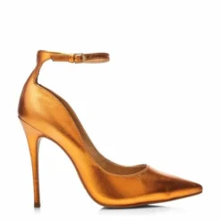 Jeylani Orange Metallic Leather