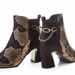 Klarisa Brown Snake Print Leather -Moda In Pelle Sales klarisa brown snake print leather p13692 90537 medium