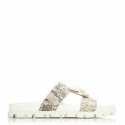 Nattie Gold-Snake Metallic Leather