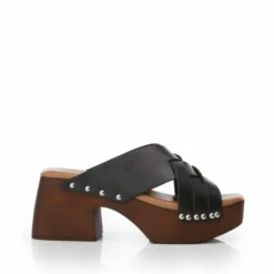 Shoon Saffron Black Leather