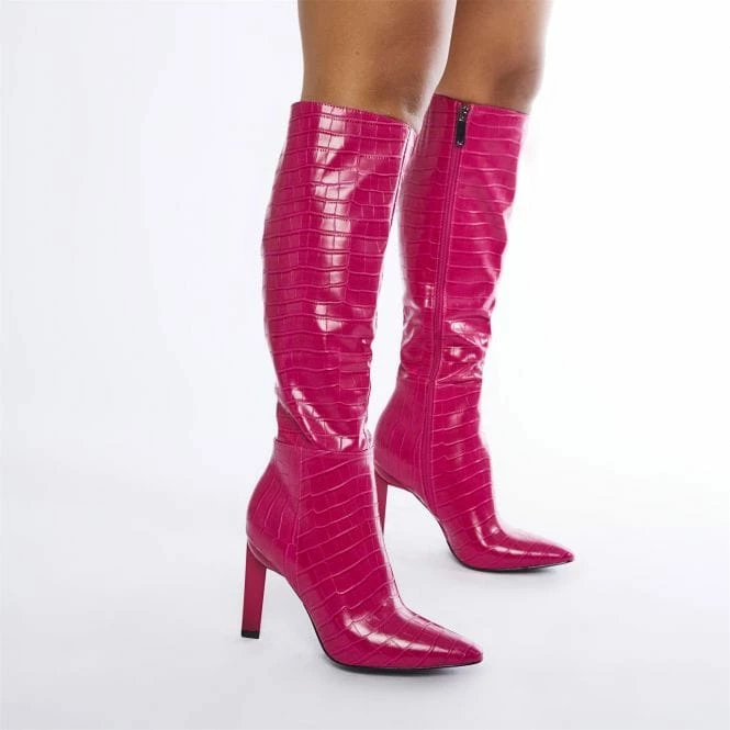 Stevie Pink Patent Mocc Croc 4 Stevie Pink Patent Mocc Croc - Image 2